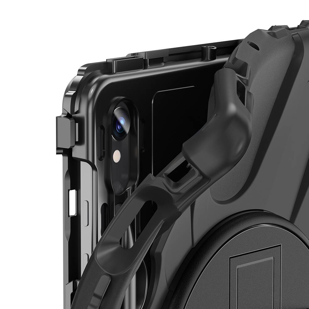 Samsung Galaxy Tab S9 FE Uyumlu Kalem Bölmeli Standlı Defender Sert Kılıf