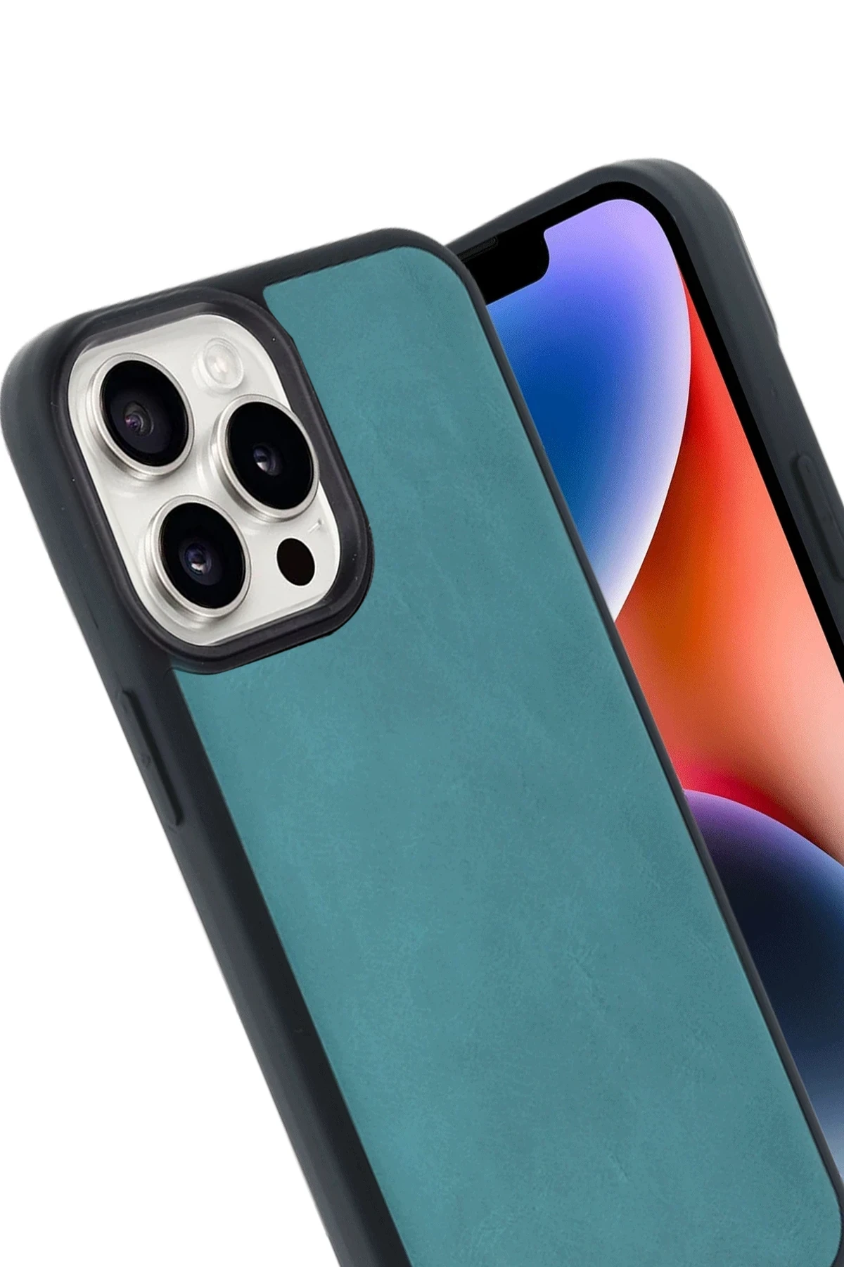 Apple iPhone 14 Pro Max Uyumlu Premium Suni Deri Aras Kapak