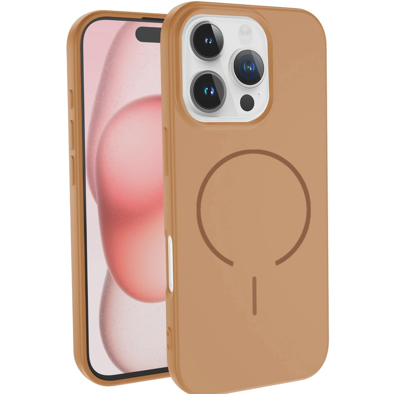 Apple iPhone 14 Uyumlu Magsafe Özellikli İçi Kadife Silikon Aqua Kapak