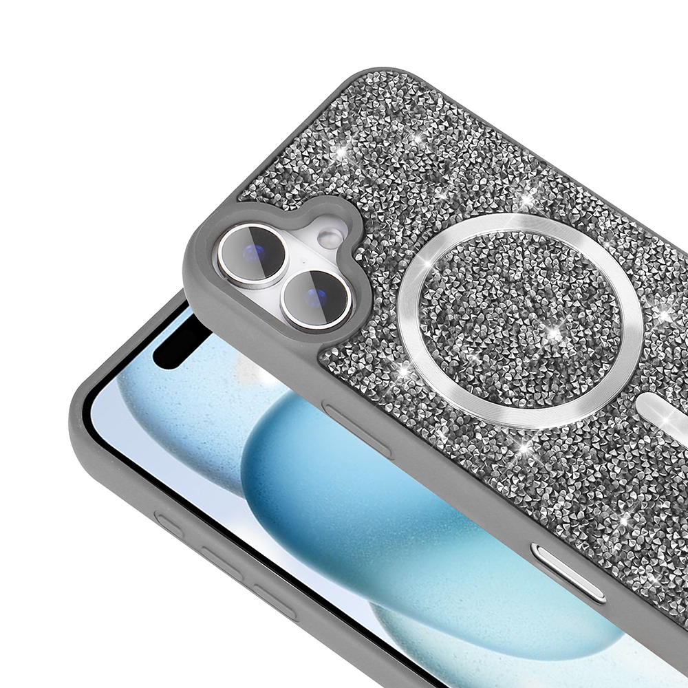 Apple iPhone 16 Pro Uyumlu Magsafe Özellikli Mozaik Silikon Kapak