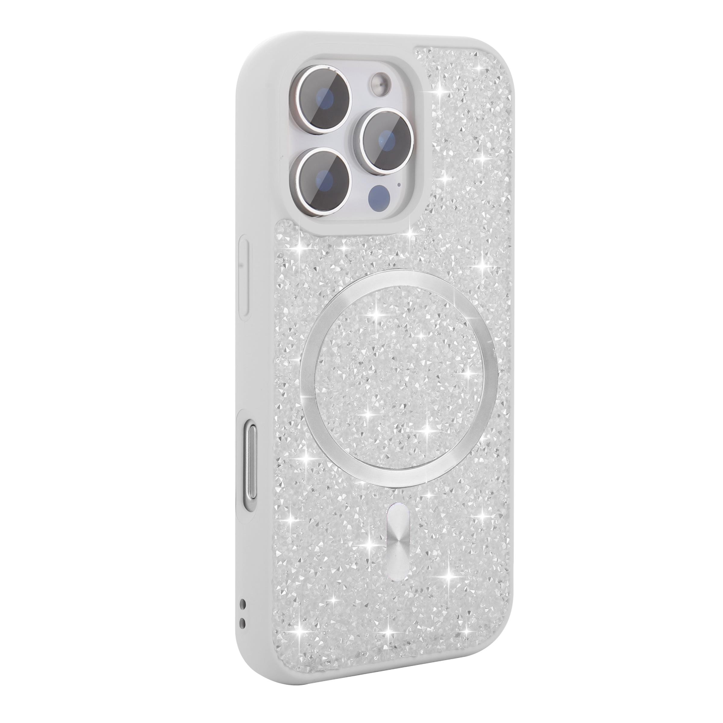 Apple iPhone 16E Uyumlu Magsafe Özellikli Taş Kabartmalı Lime Kapak