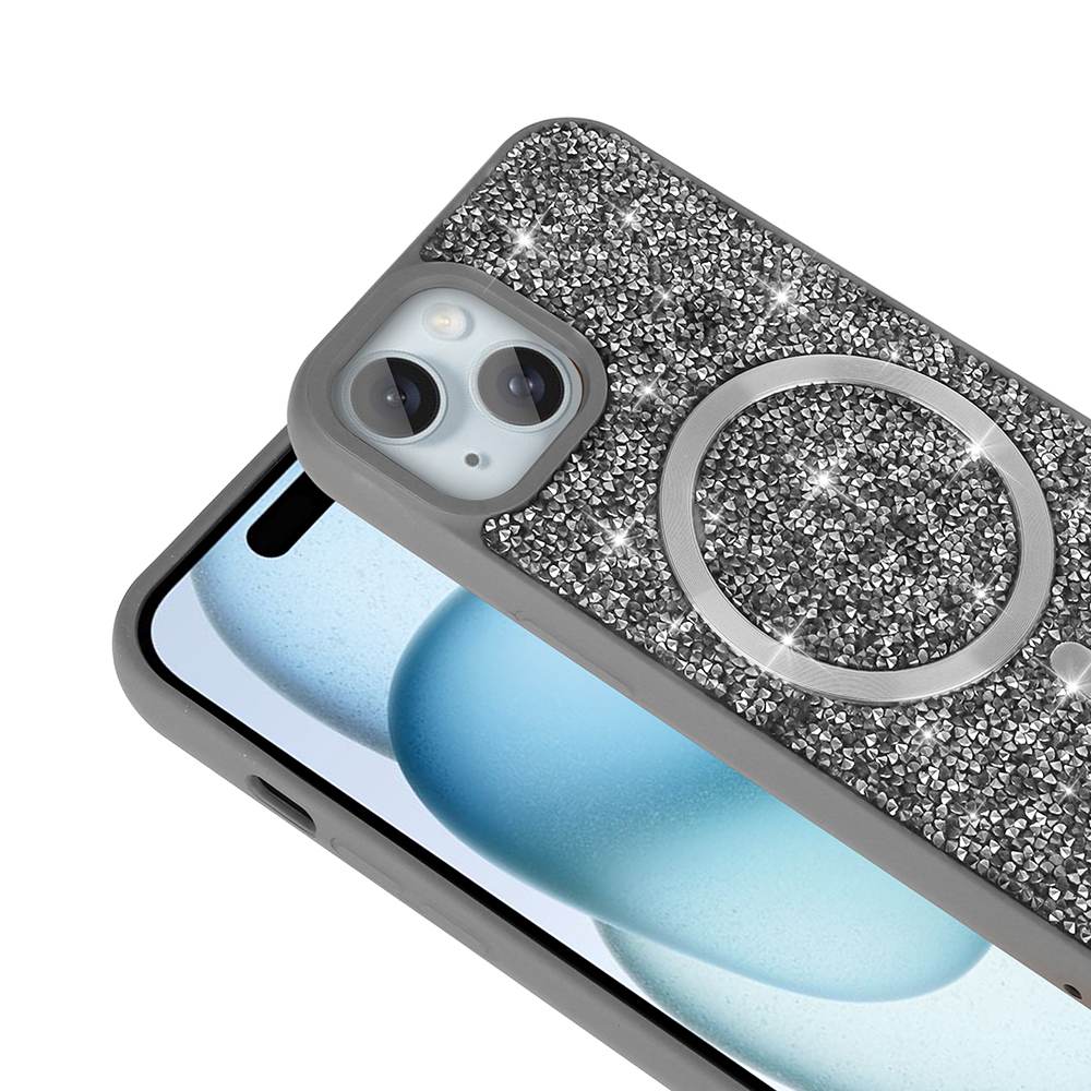 Apple iPhone 14 Uyumlu Magsafe Özellikli Mozaik Silikon Kapak