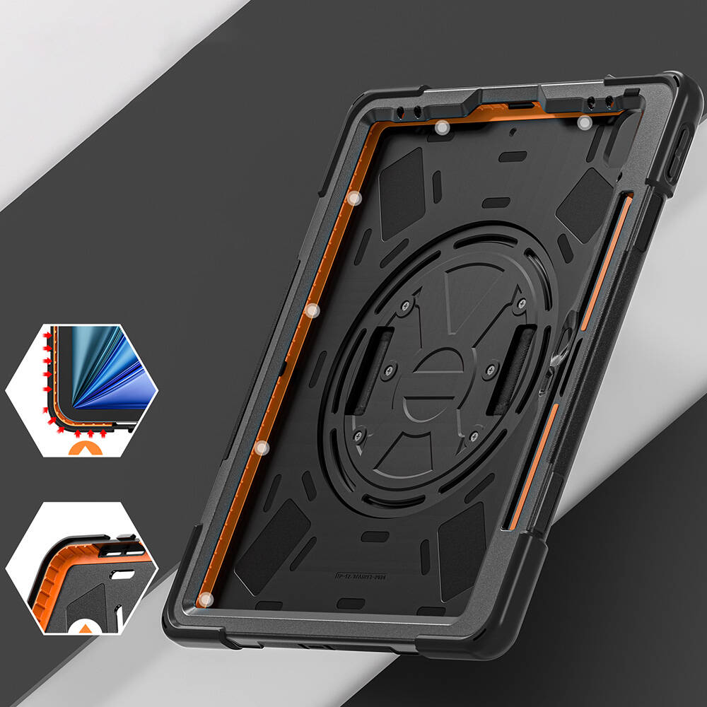 Apple iPad Air 13 2024 Uyumlu Kalem Bölmeli Standlı Defender Sert Kılıf