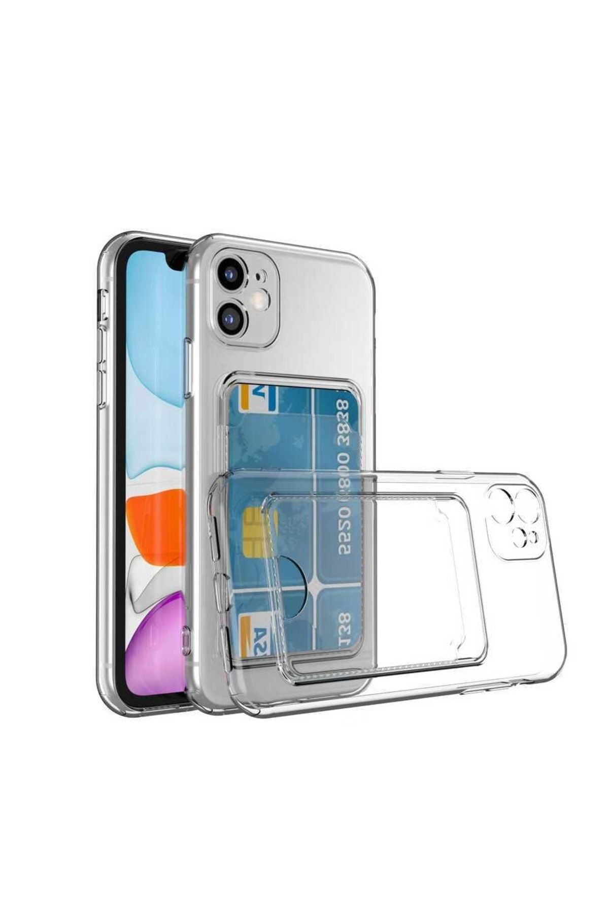 Apple Iphone 11 Kartlıklı Şeffaf Setra Clear Silikon Kapak