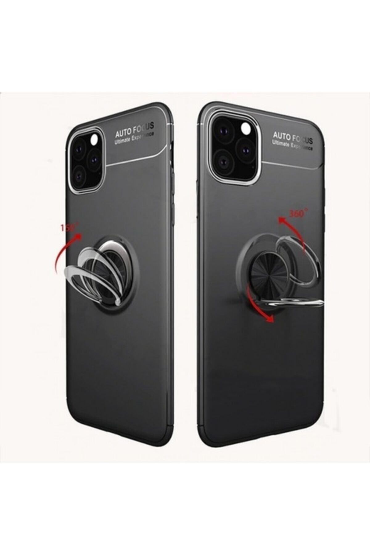 Apple Iphone 11 Kılıf Ultra Korumalı Yüzüklü Manyetik Ravel Silikon Rose Gold