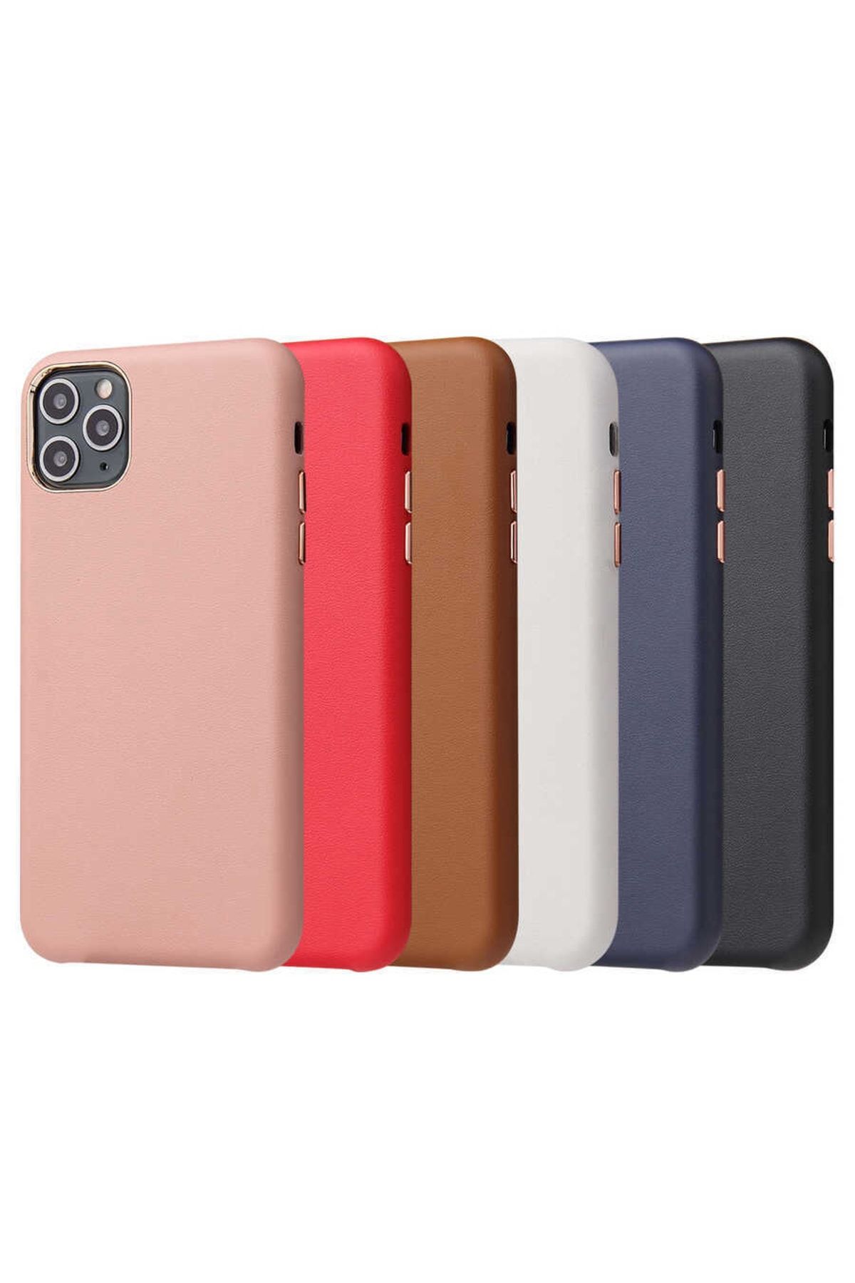 Apple Iphone 11 Pro Için Kadife Iç Yüzeyli Eyzi Deri Kapak Pembe