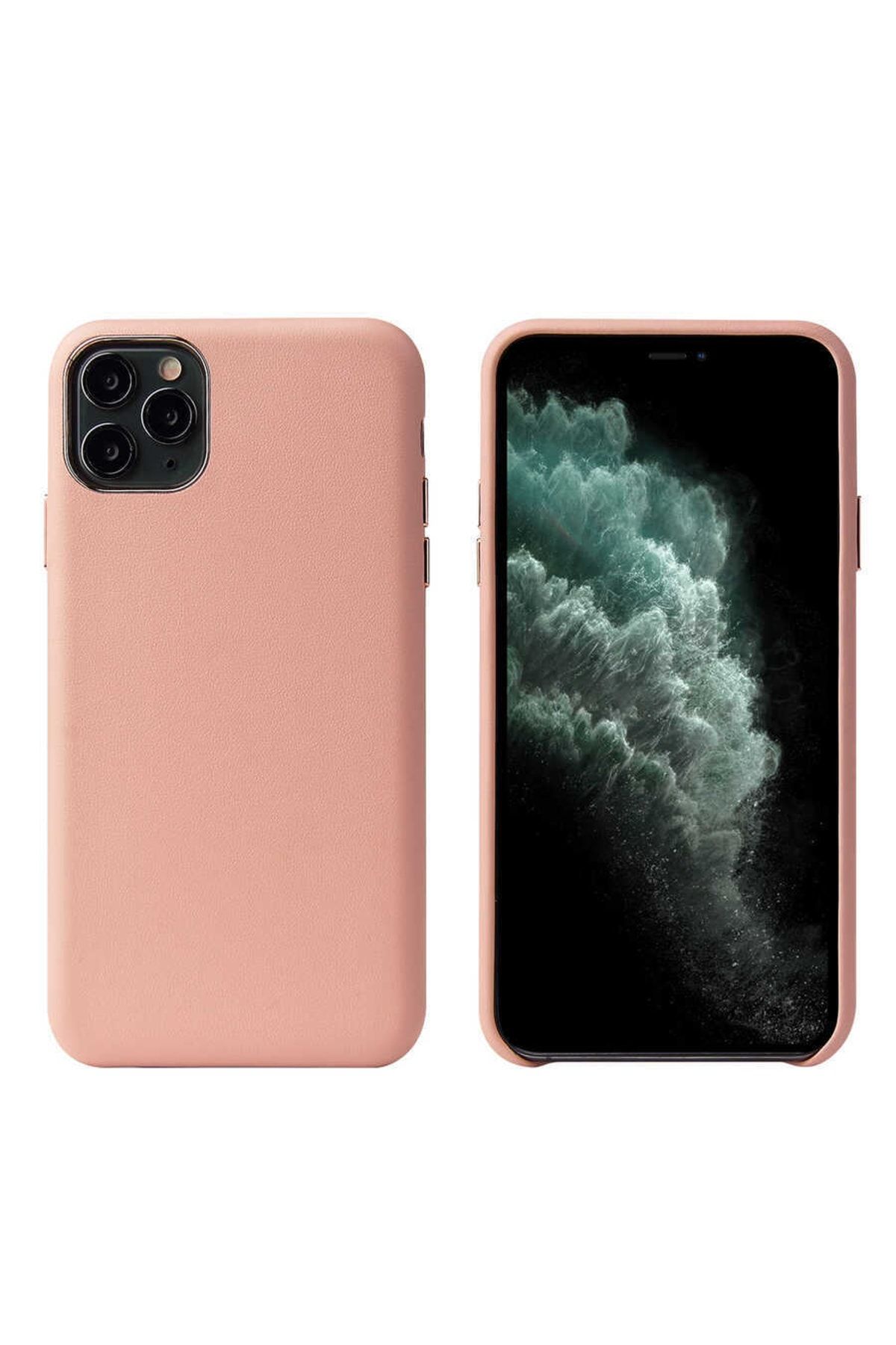 Apple Iphone 11 Pro Max Için Kadife Iç Yüzeyli Eyzi Deri Kapak Lacivert