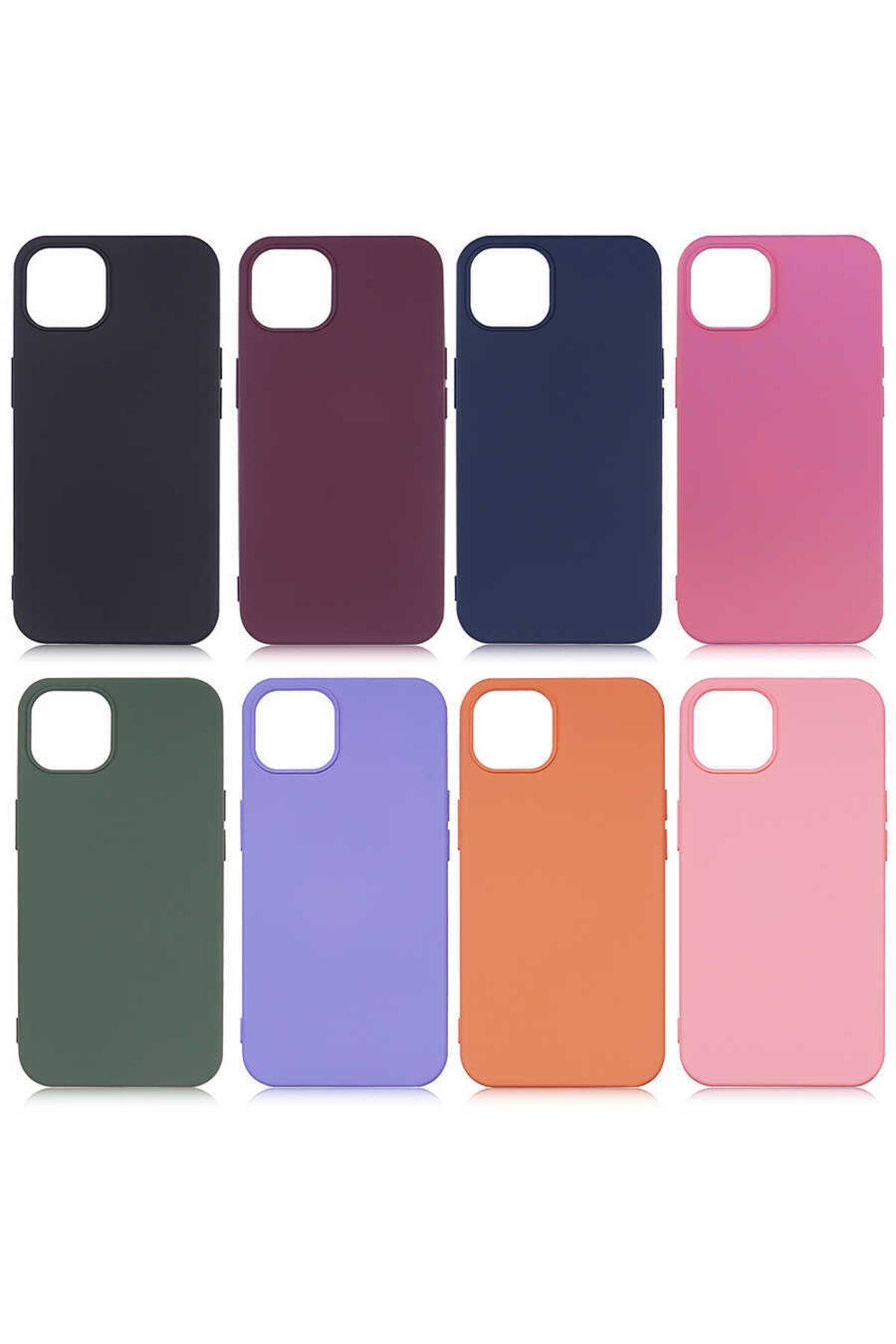 Apple Iphone 13 Için Kadife Iç Yüzeyli Soft Lsr Lansman Silikon Kılıf Koyu Pembe