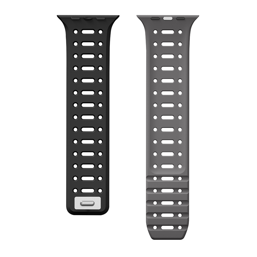 Apple Watch 10 (42mm) Uyumlu Renkli Spor Silikon Kordon-124