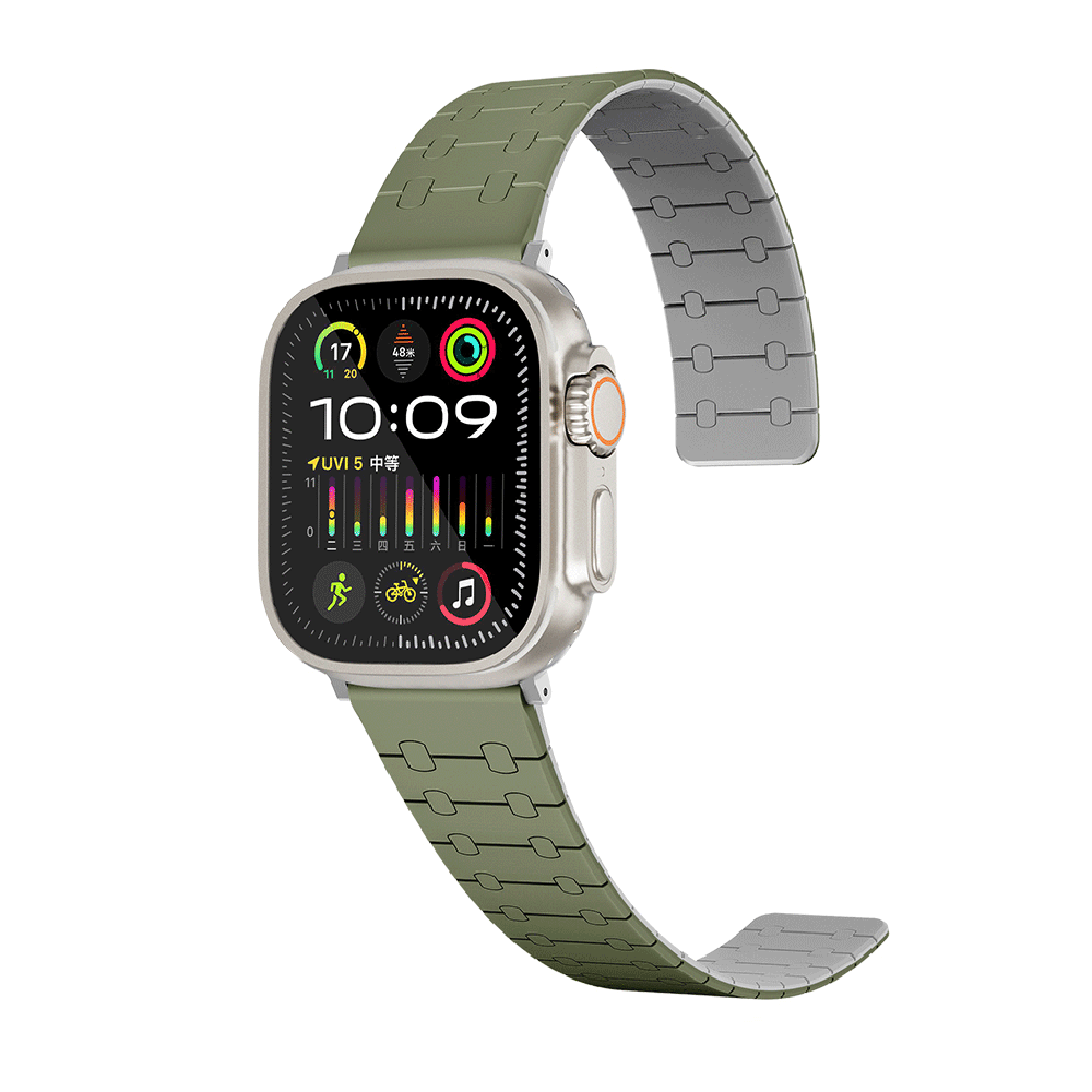 Apple Watch 10 (46mm) Uyumlu Mıknatıslı Silikon Kordon-111