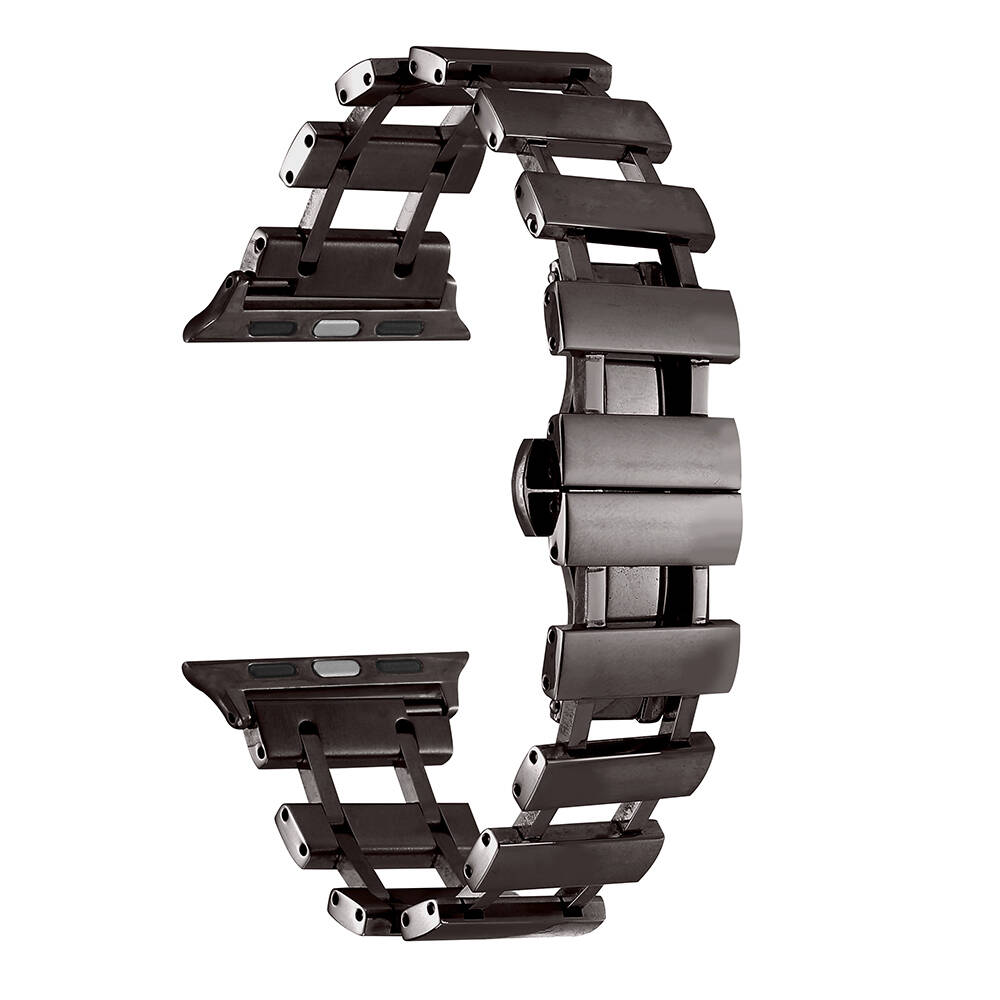 Apple Watch 9 (45mm) Uyumlu Ray Tasarım Metal Kordon-96