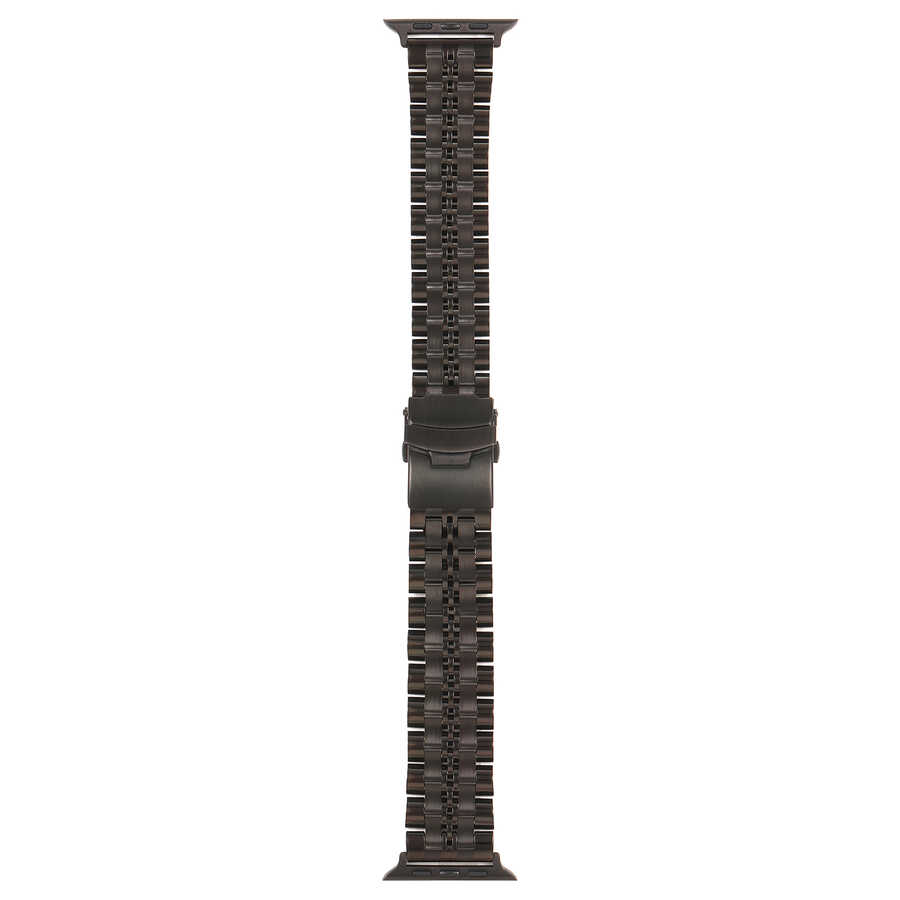 Apple Watch SE 2 (40mm) Uyumlu Şeritli Görünüm Metal Kordon-54