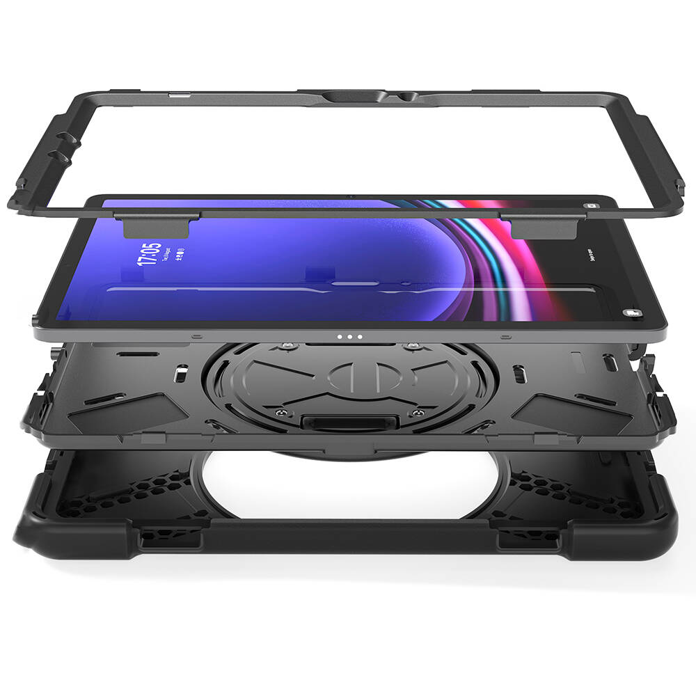 Samsung Galaxy Tab S10 Lite Uyumlu Kalem Bölmeli Standlı Defender Sert Kılıf