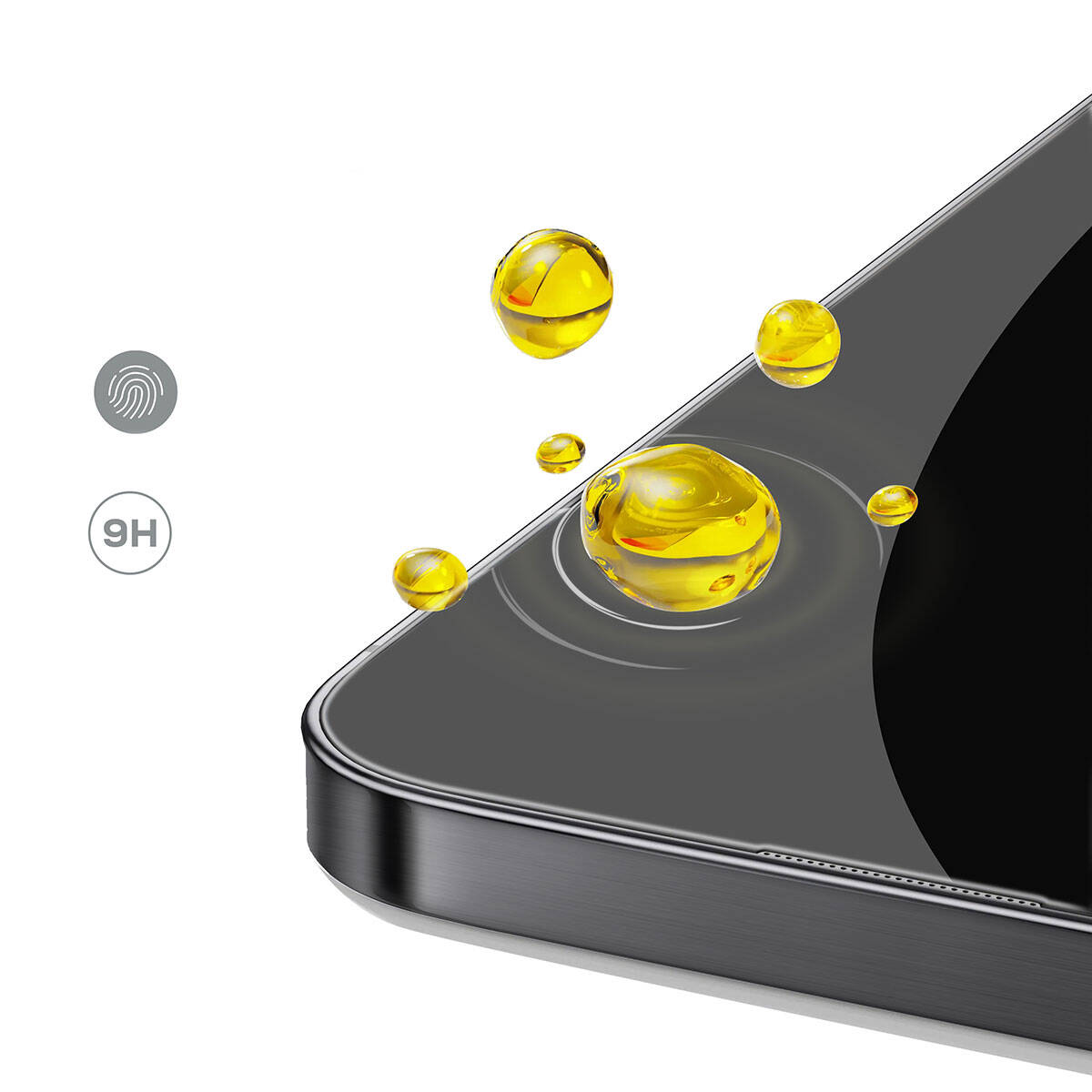 Apple iPhone 14 Pro Uyumlu Premium Hayalet Temperli Cam Ekran Koruyucu