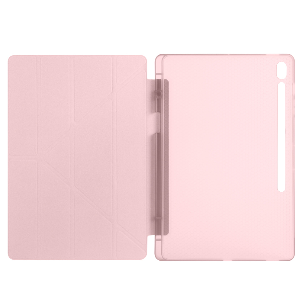 Samsung Galaxy Tab S10 FE Plus Uyumlu Tri Folding Kalem Bölmeli Standlı Kılıf