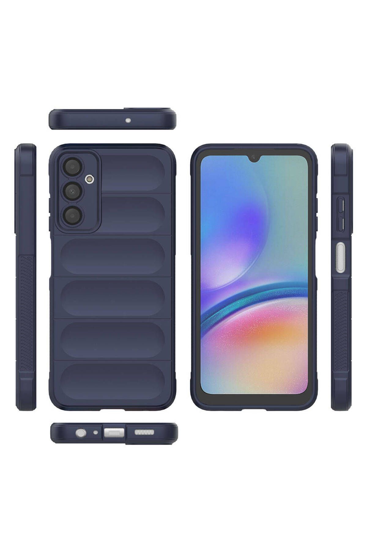 Galaxy A05S için Yeni Tasarım Silikon Kılıf Etnik Lacivert