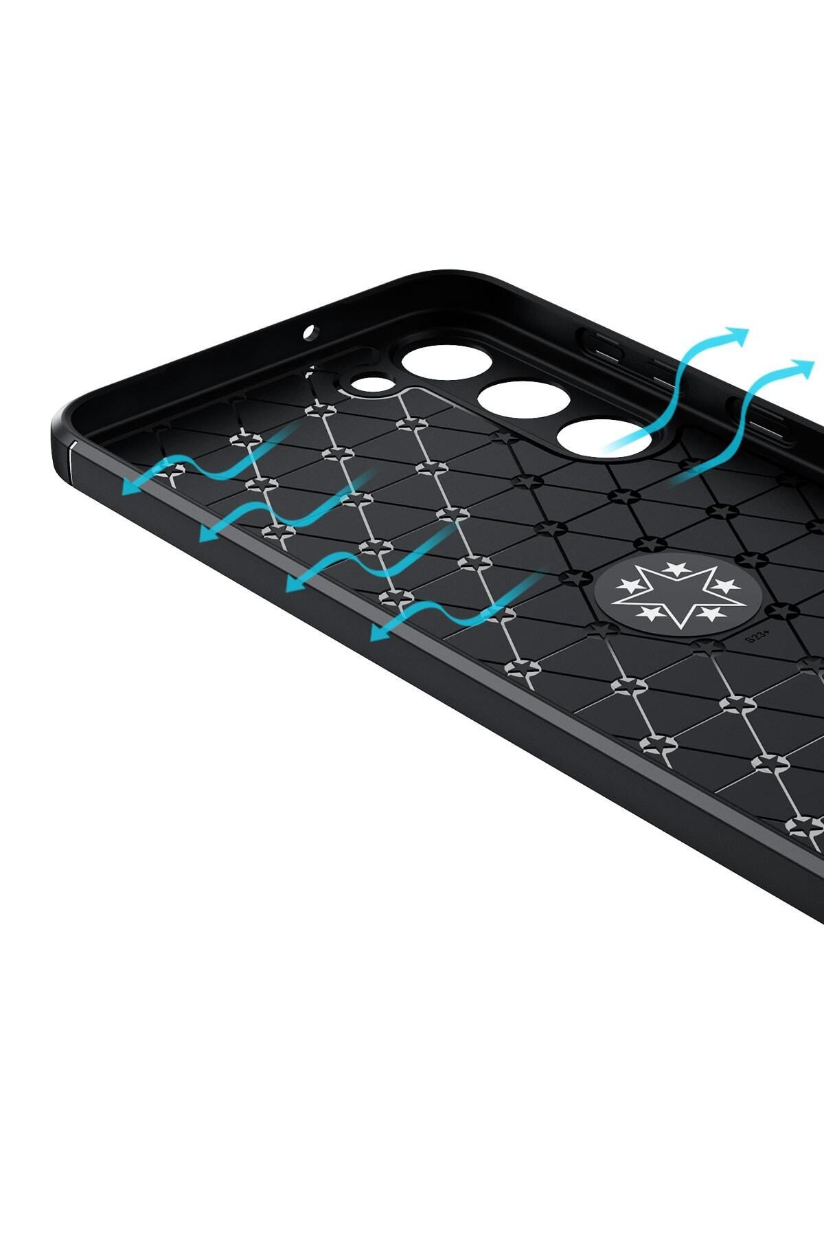 Galaxy S23 Plus için Yüzüklü Manyetik Ravel Silikon Kapak Mavi