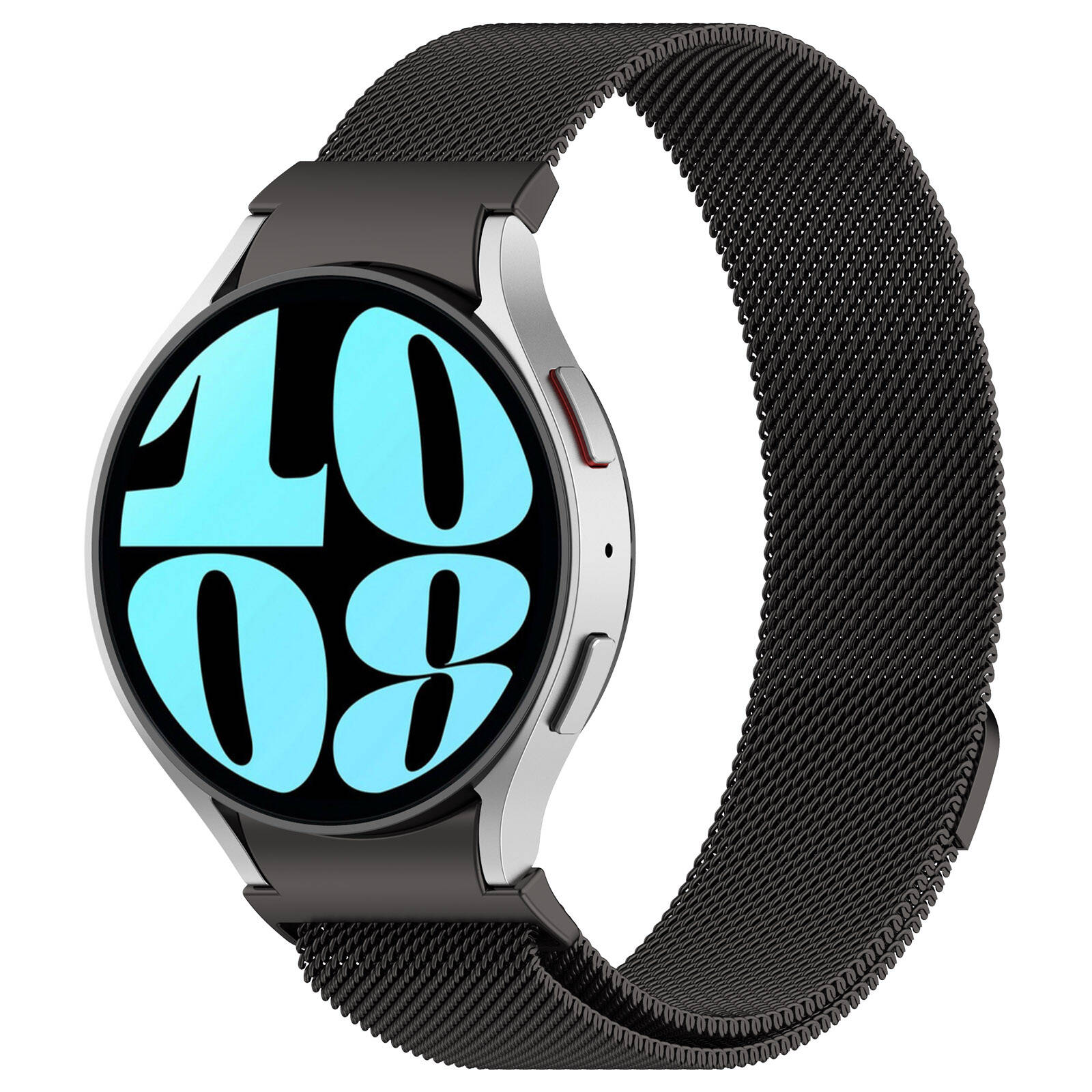 Galaxy Watch 6 Classic (43mm) Uyumlu (20mm) Kavisli Mıknatıslı Hasır Metal Kordon-01