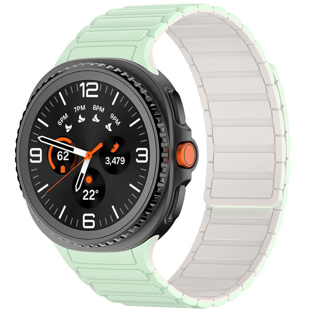 Galaxy Watch 8 (44mm) Uyumlu İki Renkli Silikon Kordon-146
