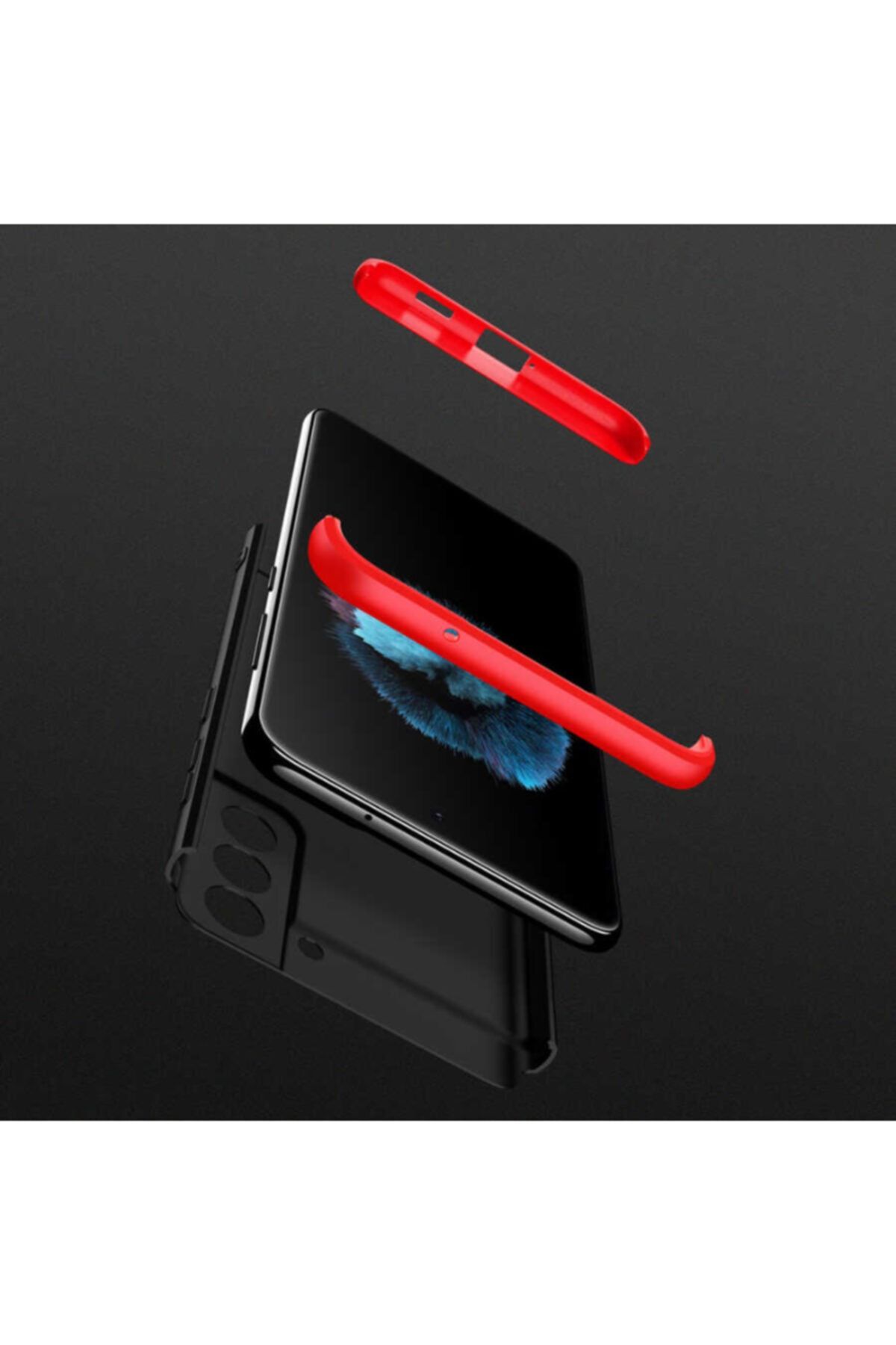 Huawei P40 Pro Için Kılıf 3 Parçalı Ays Sert Silikon Kapak Rose Gold