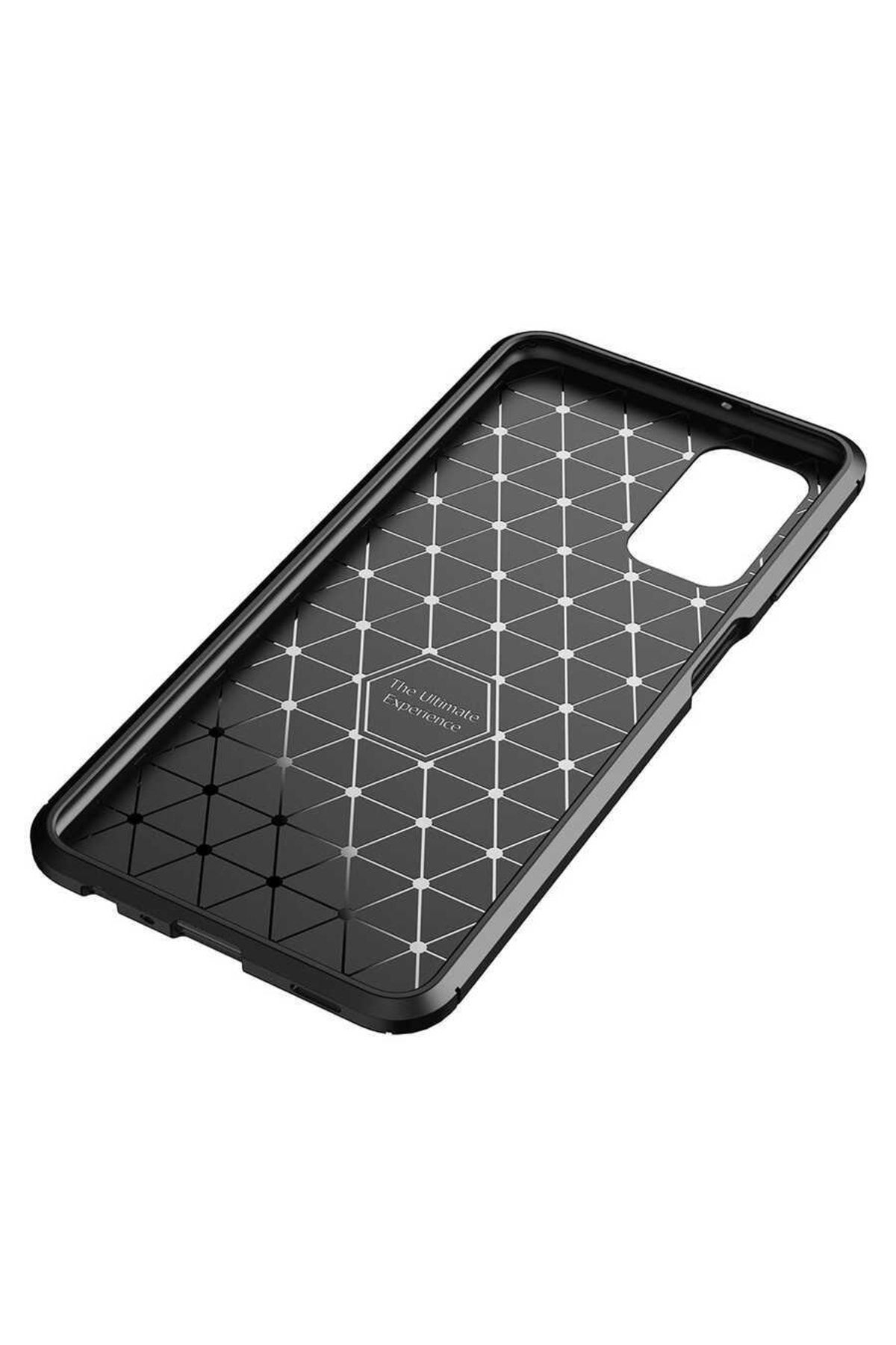 Samsung Galaxy A32 5g Için Karbon Tasarımlı Negro Silikon Kılıf Kahverengi