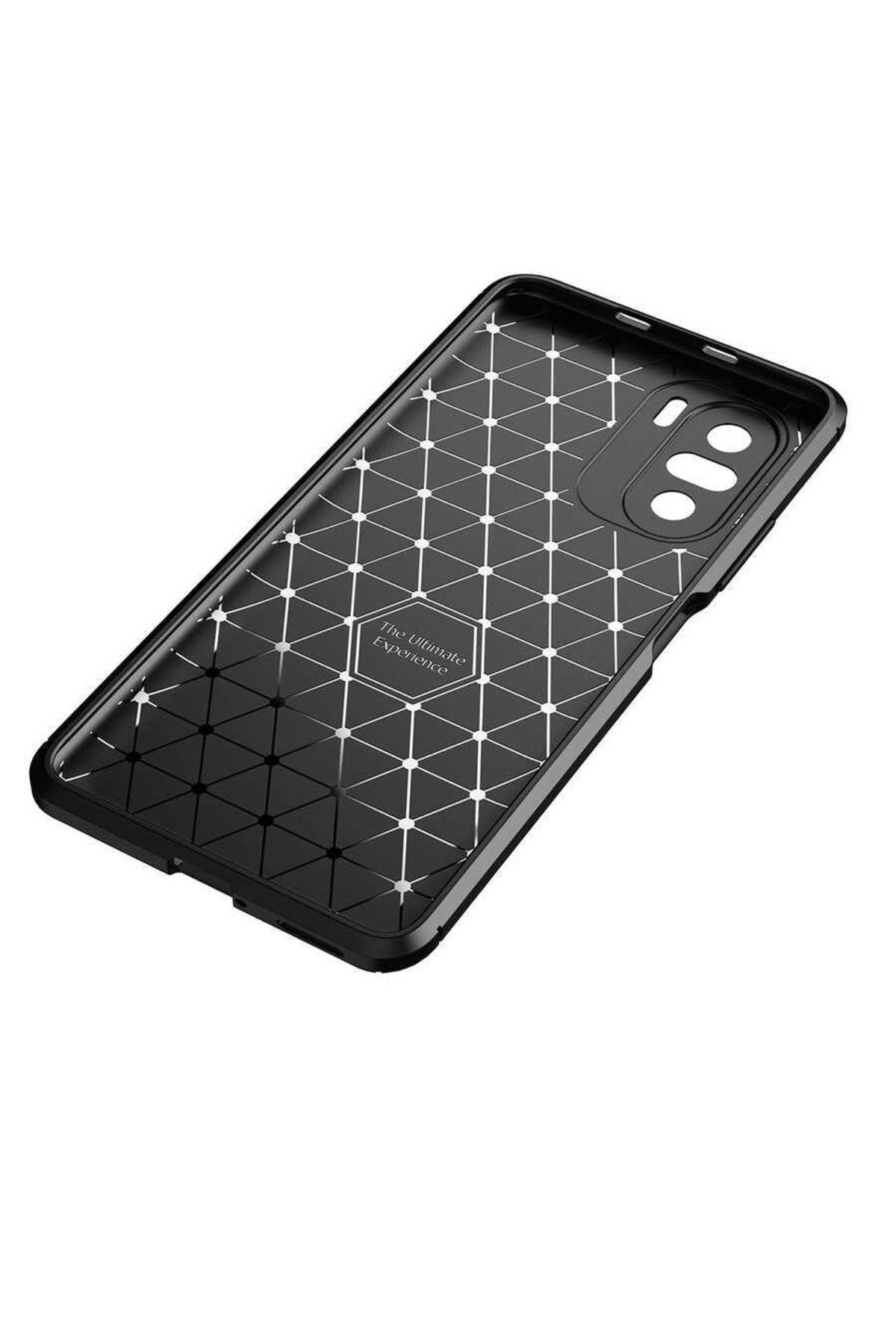 Xiaomi Mi 11i Için Karbon Tasarımlı Negro Silikon Kılıf Lacivert