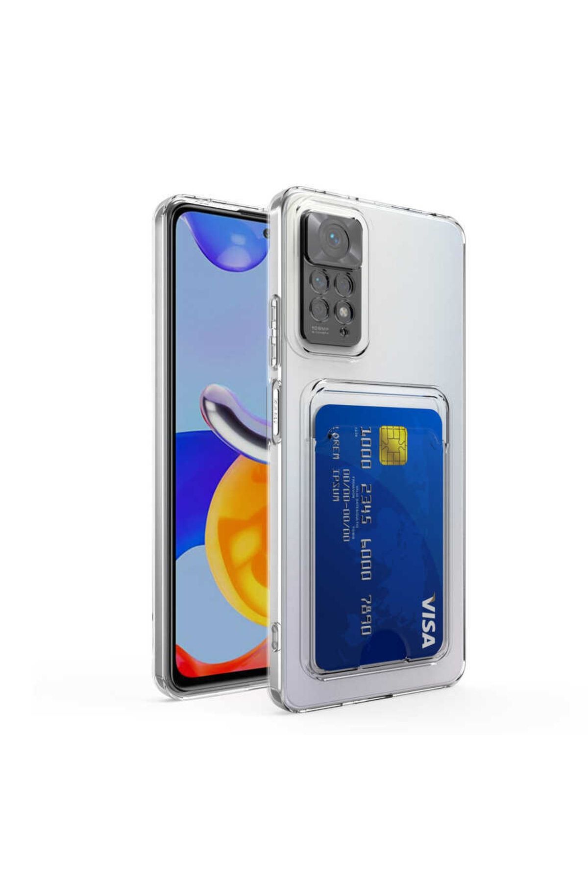 Xiaomi Redmi Note 11s Global Kartlıklı Şeffaf Setra Clear Silikon Kapak