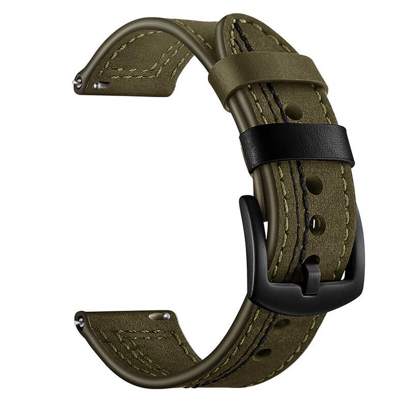 Xiaomi Watch S1 Uyumlu (22mm) Suni Deri Pu Kordon-19